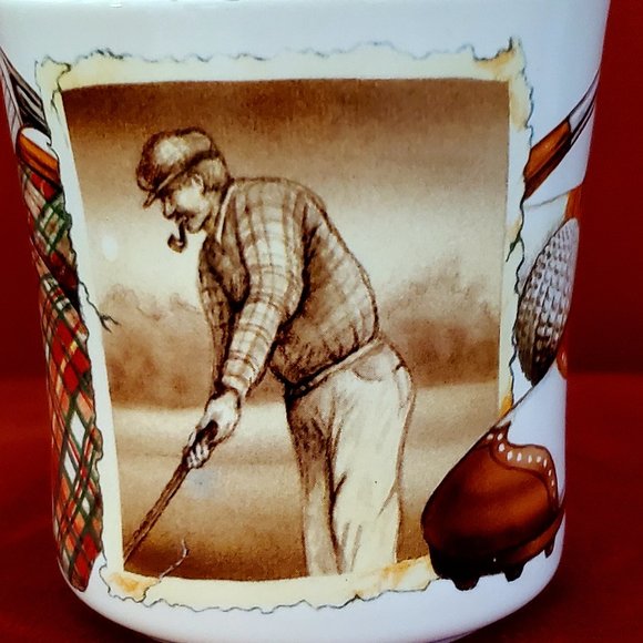 Potpourri Designs Other - Vintage Full Color 1994 Golf Golfer Potpourri Design Collectible Coffee Mug